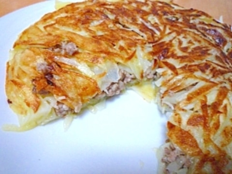 じゃがいものガレット~ひき肉オムレツ風